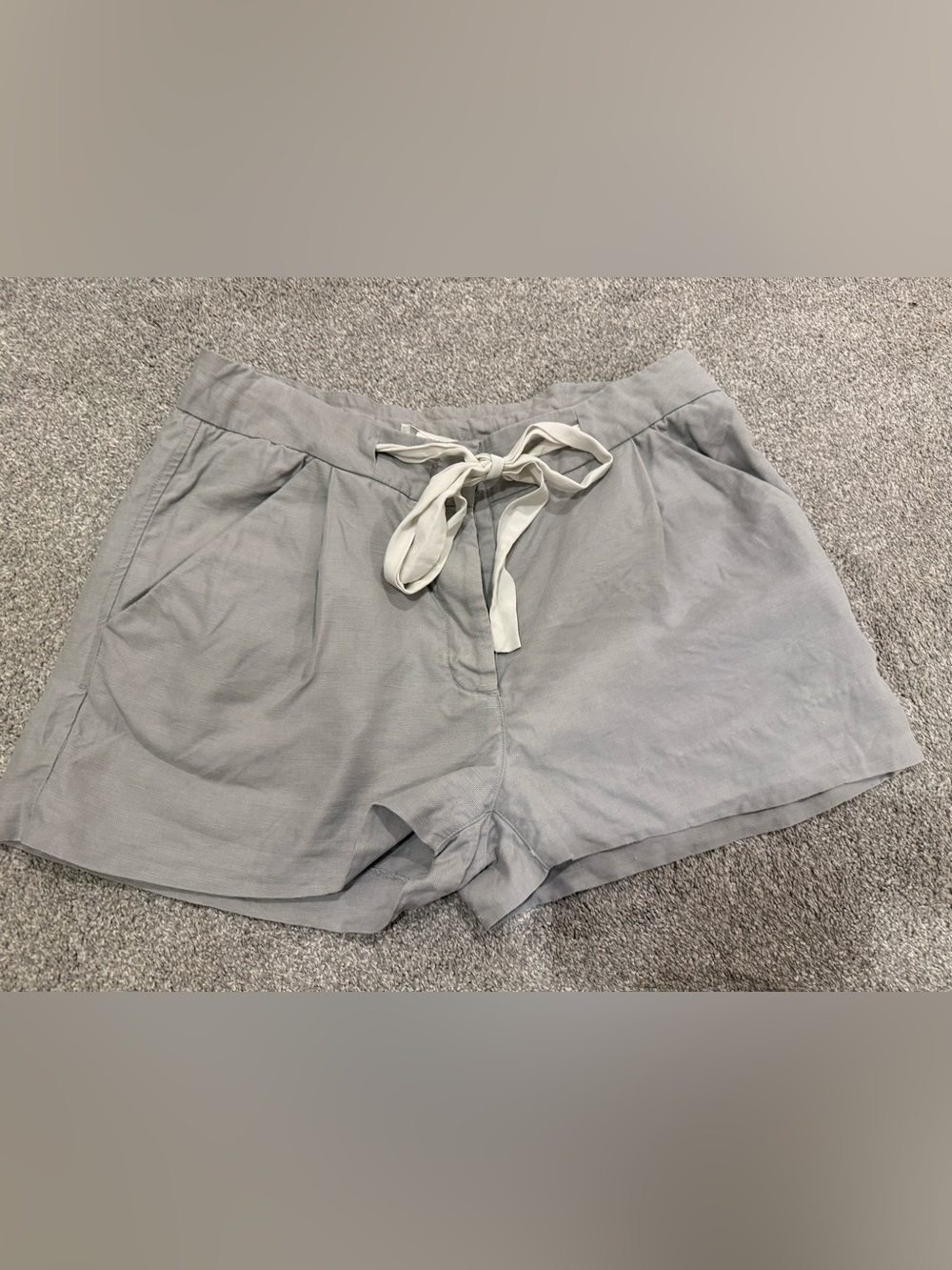 Wilfred Light Gray High Waist Drawstring Shorts